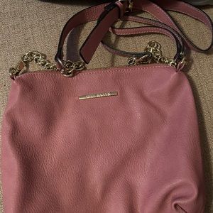 Steve Madden Rose Pink crossbody bag purse gold chain